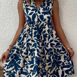 Amelia | Sieviešu bez piedurknēm V veida pludmales Boho midi kleita