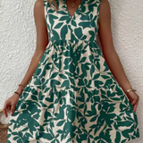 Amelia | Sieviešu bez piedurknēm V veida pludmales Boho midi kleita