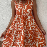 Amelia | Sieviešu bez piedurknēm V veida pludmales Boho midi kleita