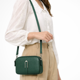 Pella | Sieviešu kompakta divu rāvējslēdzēju crossbody pleca soma
