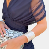 Gaby | Sieviešu elegants bezplecu plisēts vasaras kleita