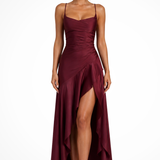 Sienna | Sieviešu Cowl Neck Satīna Slīp Maxi Kleita Kāzu Viesim