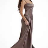 Lorenna | Sieviešu satīna korsetes kāzu viesu maxi kleita