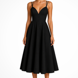 Isadora | Sieviešu Sweetheart Neck Strappy A Line Kāzu Viesu Midi Kleita