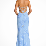 Valentina | Sieviešu Sweetheart Neck Ziedu Appliqué Kāzu Viesu Maxi Kleita