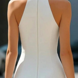 Vivienne | Sieviešu Halter Neck Pieguļošs Kāzu Viesu Mini Kleita