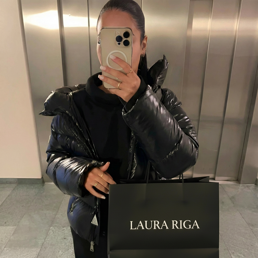 Laura Riga - Black Puffer Elevator